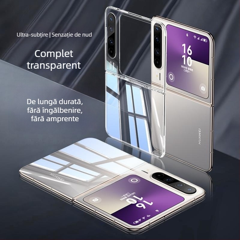 Husă transparentă pentru Huawei Pura X – carcasă rigidă, acoperire completă, anti-cadere, aspect premium