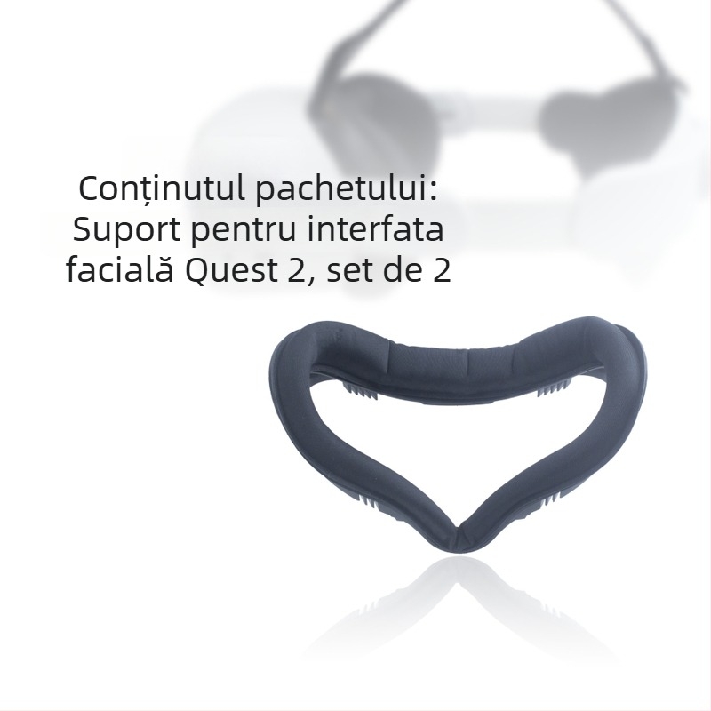 Mască pentru ochi Oculus Quest 2, respirabilă și rezistentă la transpirație, protecție din piele înlocuibilă cu capac de protecție moale, include cadrul înlocuibil și mască din Lycra