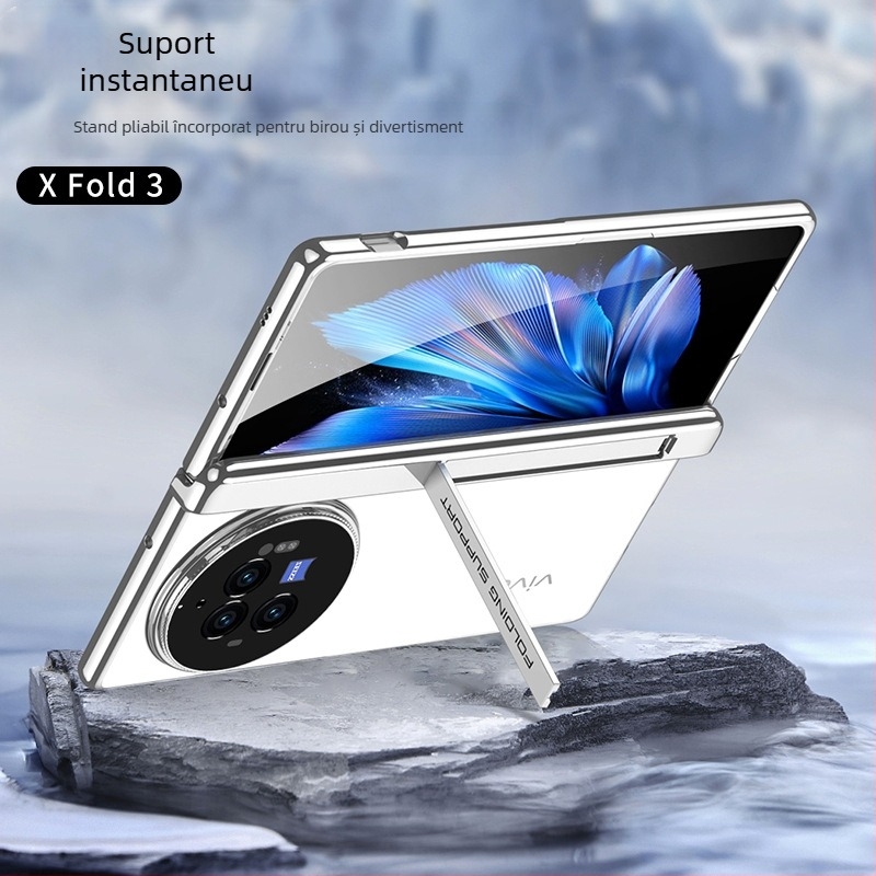 Husă rigidă pentru Vivo X Fold3 Pro – material PC, electroplacare, protecție anti-cădere