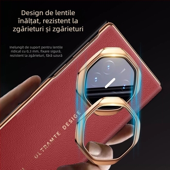 Husă din piele pentru Huawei MateXT cu fereastră inteligentă, acoperire totală pentru ecranul pliabil, protecție la cădere, piele autentică, suport pentru personalizare