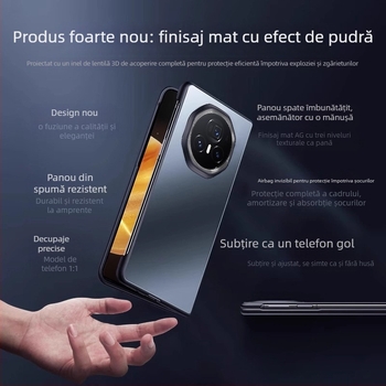 Carcasă Honor MagicV3, protecție totală, TPU, finisaj mat, antișoc și anti-cadere, compatibil cu HONOR