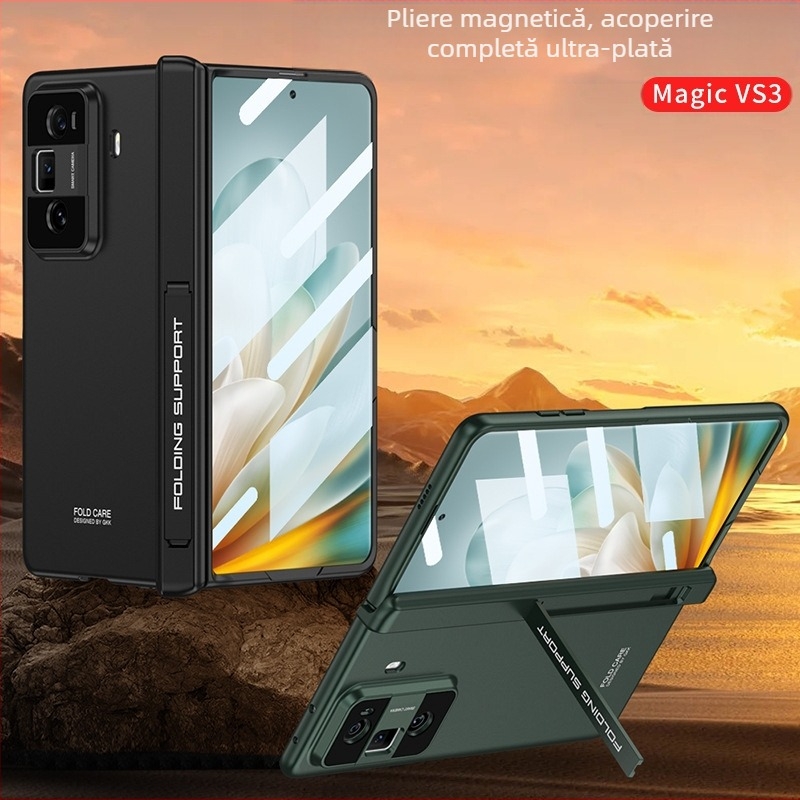 Husă cu balama GKK pentru Honor MagicVS3 – PC mat, stil bracket, anti-cădere, balama magnetică pliabilă, protecție totală