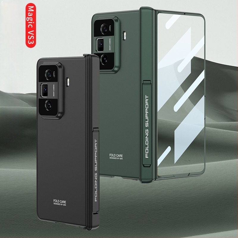 Husă cu balama GKK pentru Honor MagicVS3 – PC mat, stil bracket, anti-cădere, balama magnetică pliabilă, protecție totală