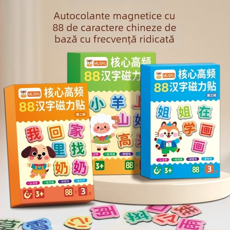 Stickere magnetice pentru frigider pentru educația timpurie a copiilor – ortografie și alfabetizare, 6 stiluri, hârtie, puzzle plat, pentru 4–6 ani
