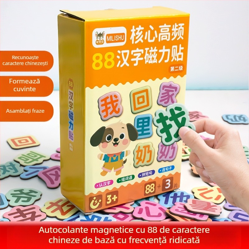 Stickere magnetice pentru frigider pentru educația timpurie a copiilor – ortografie și alfabetizare, 6 stiluri, hârtie, puzzle plat, pentru 4–6 ani