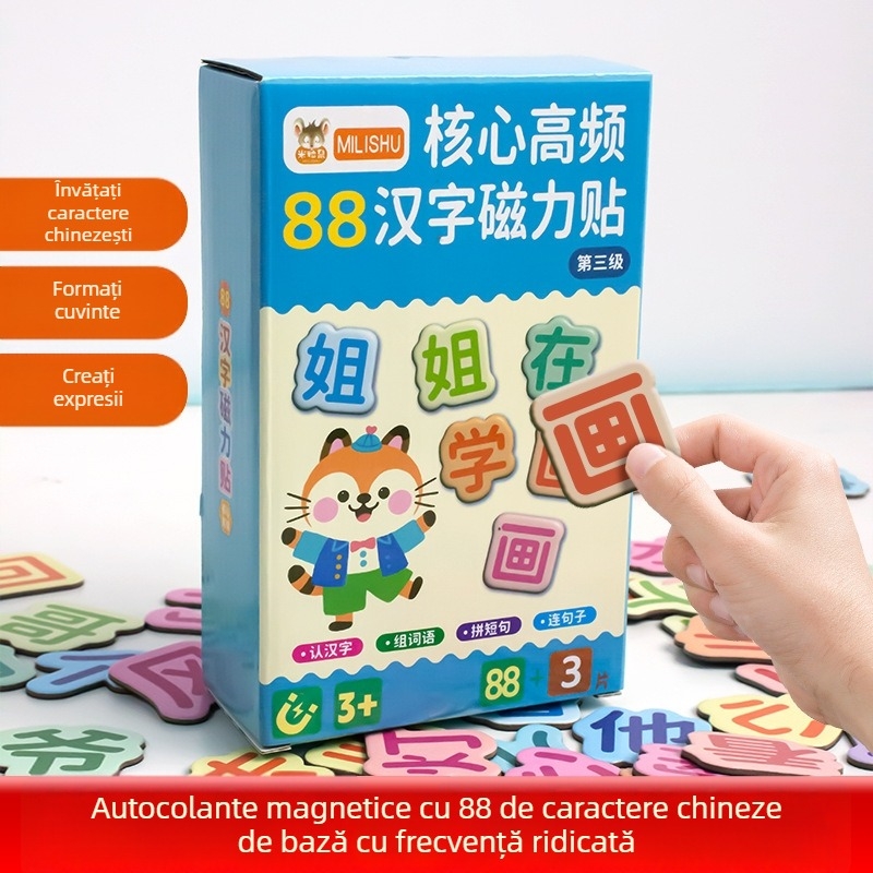 Stickere magnetice pentru frigider pentru educația timpurie a copiilor – ortografie și alfabetizare, 6 stiluri, hârtie, puzzle plat, pentru 4–6 ani