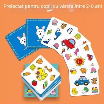Joc de cărți educațional pentru copii – joc de societate interactiv părinte-copil pentru dezvoltarea logicii și coordonării mână-ochi