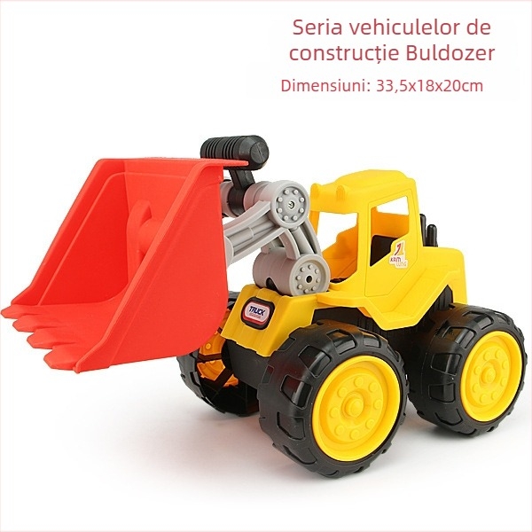 Jucărie vehicul de inginerie: excavator în nisip și stivuitor, scară 1:36, plastic, brand Yisi, pentru copii 4–6 ani