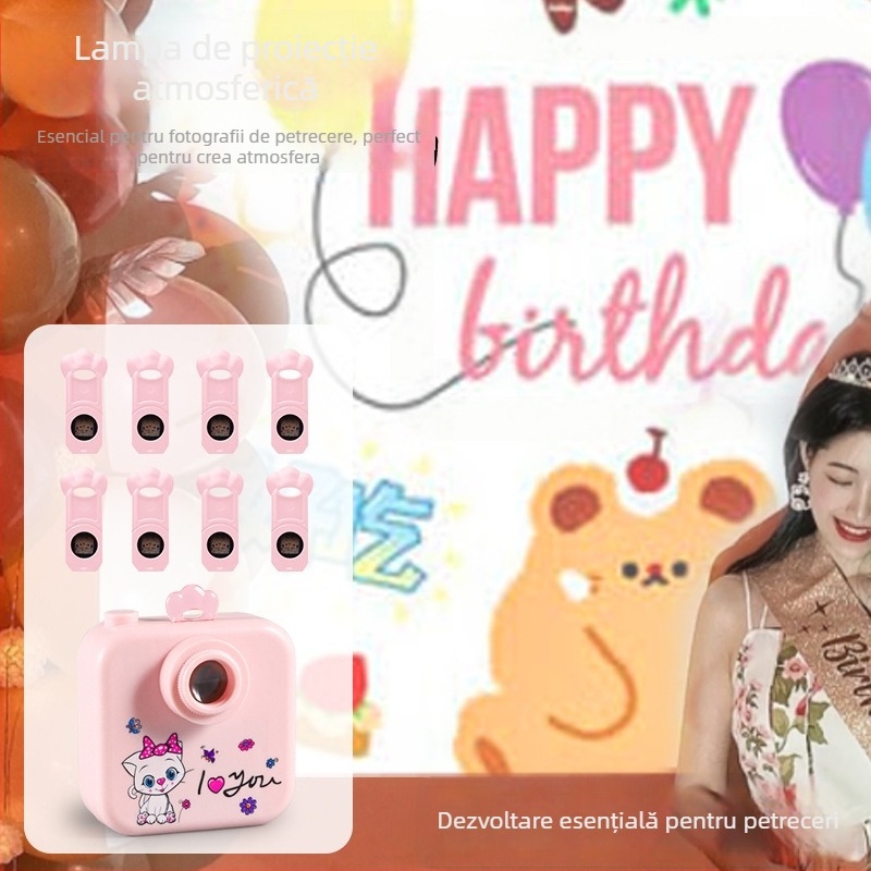 Lampă LED proiector pentru ziua de naștere: fundal foto, iluminare ambientală decorativă și aranjarea scenelor, pentru vârsta 15–35 ani