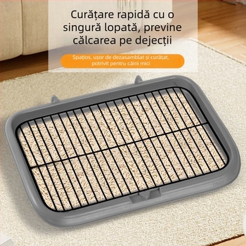 Toaletă pentru câini de dimensiuni mari, medii și mici — zonă dedicată urinării și defecației, tavă ușor de curățat