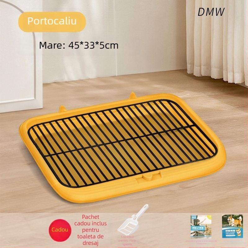 Toaletă pentru câini de dimensiuni mari, medii și mici — zonă dedicată urinării și defecației, tavă ușor de curățat