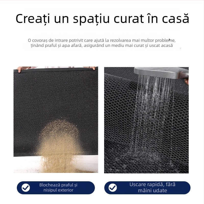 Covoraș de intrare pentru podea – Material amestecat, Formă pătrată, Simplitate modernă, Brand Qiqijia