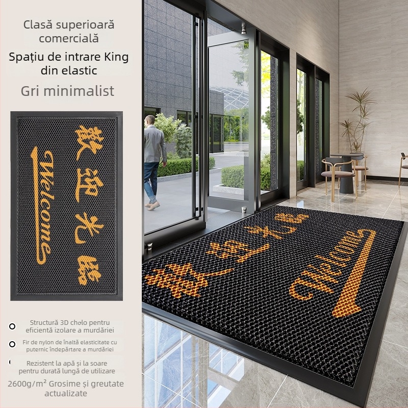 Covoraș de intrare pentru podea – Material amestecat, Formă pătrată, Simplitate modernă, Brand Qiqijia