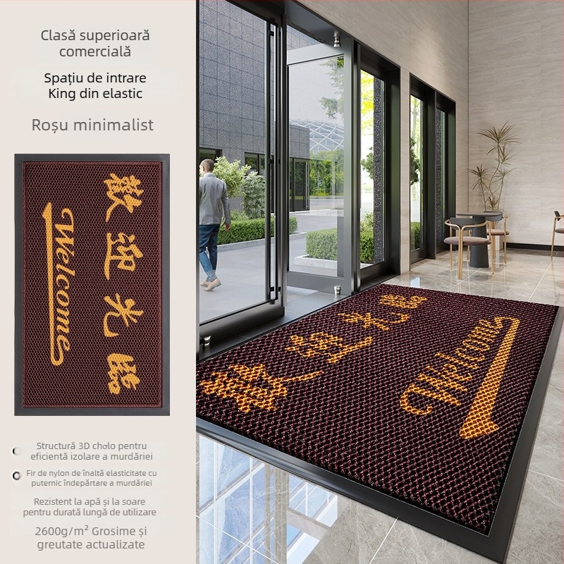 Covoraș de intrare pentru podea – Material amestecat, Formă pătrată, Simplitate modernă, Brand Qiqijia