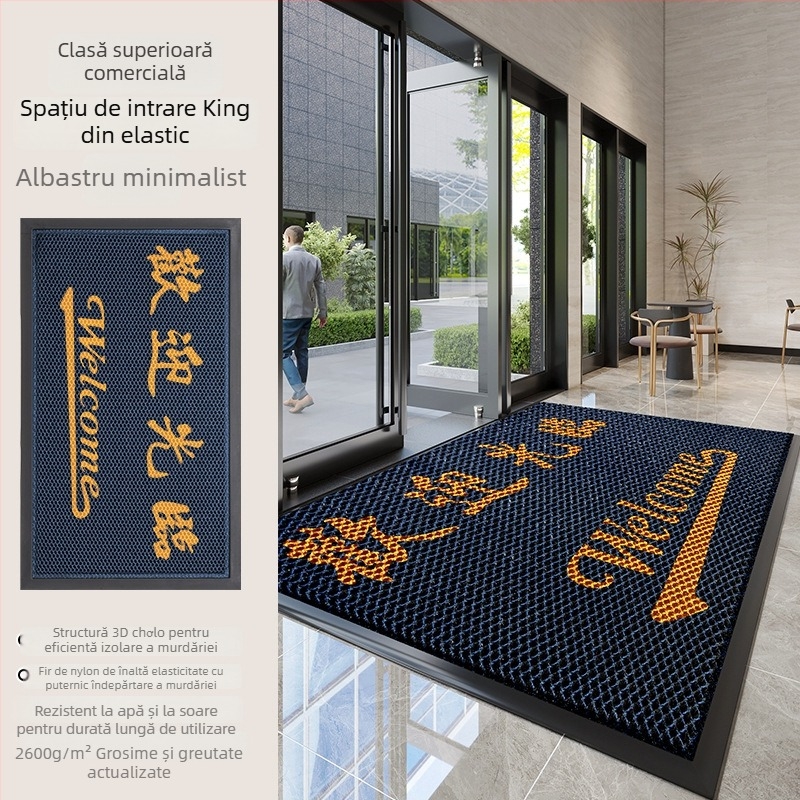 Covoraș de intrare pentru podea – Material amestecat, Formă pătrată, Simplitate modernă, Brand Qiqijia