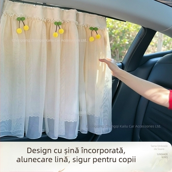 Cortină de umbrire a ferestrei auto cu șină, tip lamelă, material nețesut reflectorizant