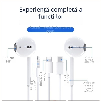 Bone Quality 008 Căști in-ear, cablu 1,2 m, compatibile iOS