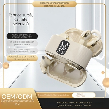 Căști Bluetooth duale, rază de 15 m, autonomie până la 4 ore, cip Huawei, construcție din silicon