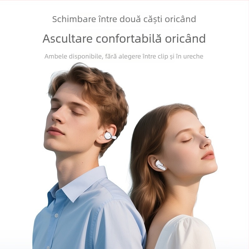 Căști Bluetooth duale, rază de 15 m, autonomie până la 4 ore, cip Huawei, construcție din silicon