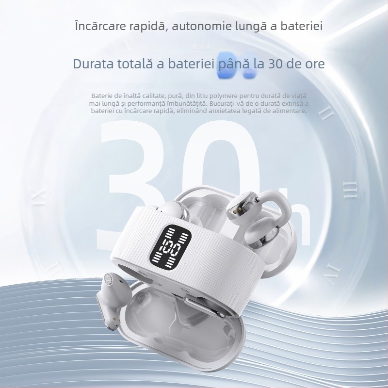 Căști Bluetooth duale, rază de 15 m, autonomie până la 4 ore, cip Huawei, construcție din silicon