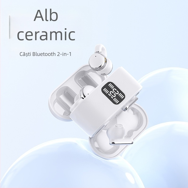 Căști Bluetooth duale, rază de 15 m, autonomie până la 4 ore, cip Huawei, construcție din silicon