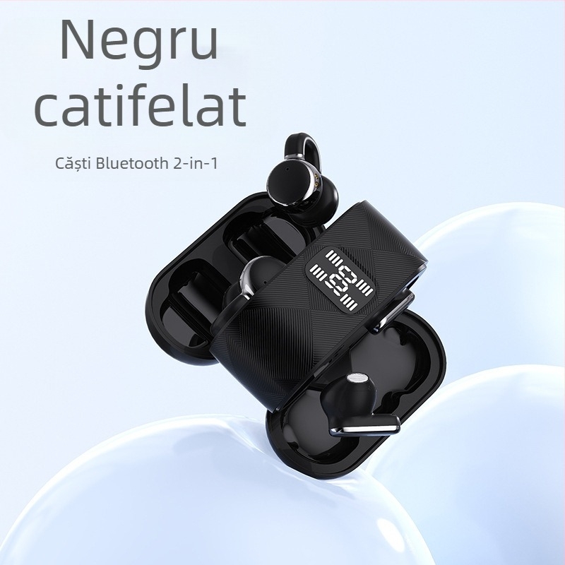 Căști Bluetooth duale, rază de 15 m, autonomie până la 4 ore, cip Huawei, construcție din silicon