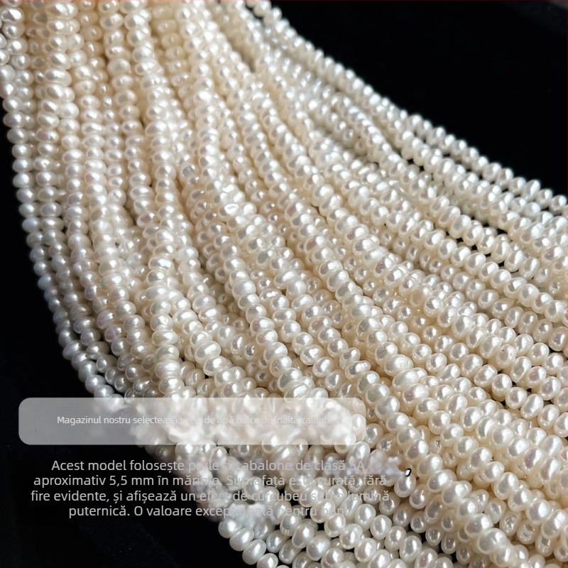 Cercei cu perle de apă dulce, stil geometric minimalist, lucrate manual, origine Yiwu