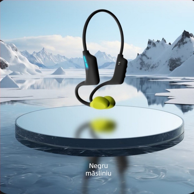 Căști Bluetooth cu conductivitate osoasă pentru sport, design cu bandă deschisă la gât, IP68 rezistente la apă, Bluetooth 6.0, autonomie peste 8 ore