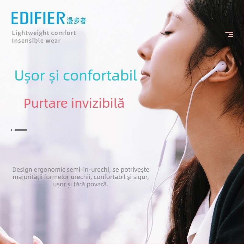 Edifier H180plus căști intra-auriculare cu Type-C, cablu, microfon, pentru gaming pe PC, 3,5 mm jack