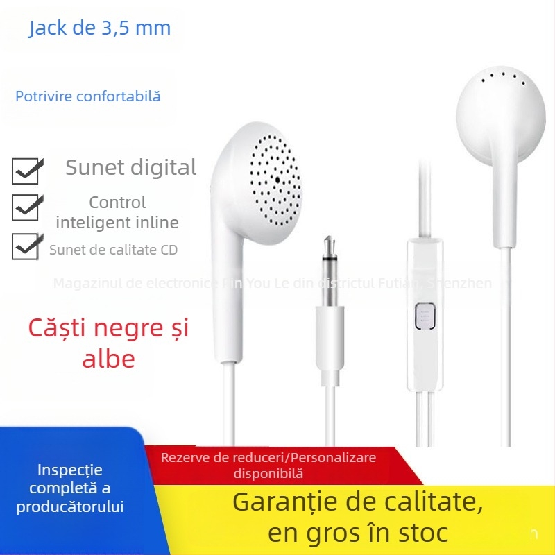 Căști in-ear OKAMI Wheat Awn, driver dinamic, cu fir, cablu 1,2 m, Android compatibil