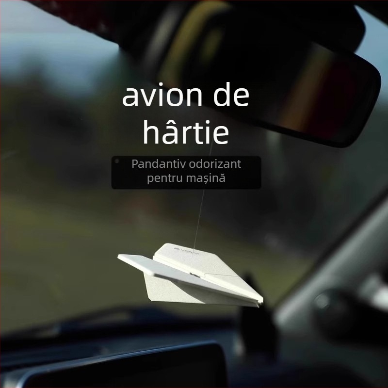 Friendly parfum auto avion de hârtie – pandant pentru ventilatia mașinii, aromat pentru interior, stil simplu