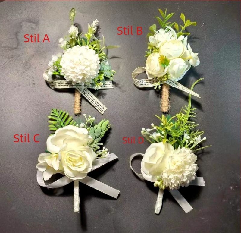 Corsaj de nuntă pentru piept - unisex, stil business formal - MARIOCASAS, material: Alt, fără încrustări, Primăvara 2024.