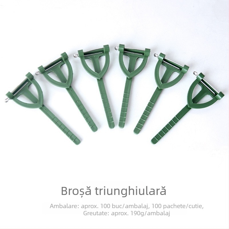 Clip corsaj în formă de T triunghiular — plastic; producție prin injecție + asamblare manuală; stil: coreean; utilizare: nuntă (Specificații: Material: Plastic; Proces: Turnare prin injecție + asamblare manuală; Stil: Coreean; Utilizare: Nuntă)