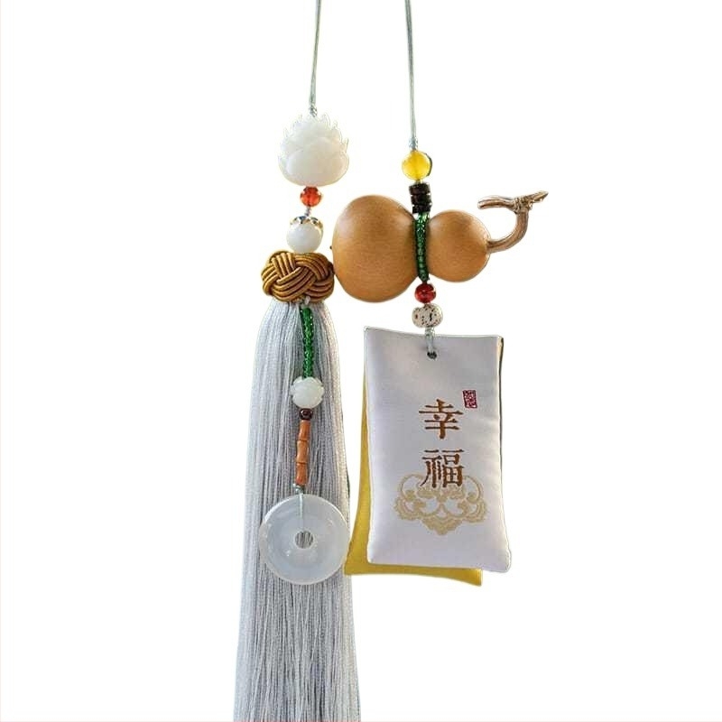 Ornament auto – Fulu Gourd, pandantiv din rășină în stil desen animat pentru aromă, decor pentru oglinda retrovizoare