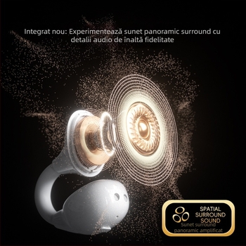 Căști cu clips pentru urechi, conducție osoasă Bluetooth — fără fir, sport, Bluetooth 6.0, autonomie 4–8 ore, rază de 15 m