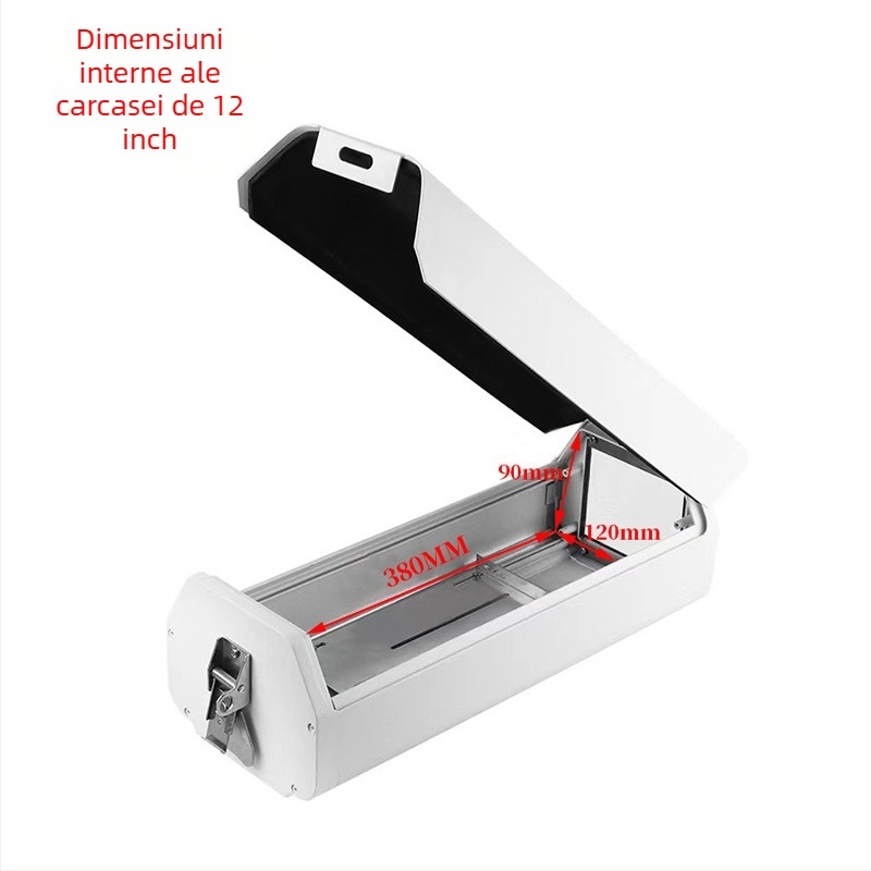 Protecție exterioară pentru camera de supraveghere din aliaj de aluminiu, carcasă pătrată; accesorii: scut și capac pentru sferă