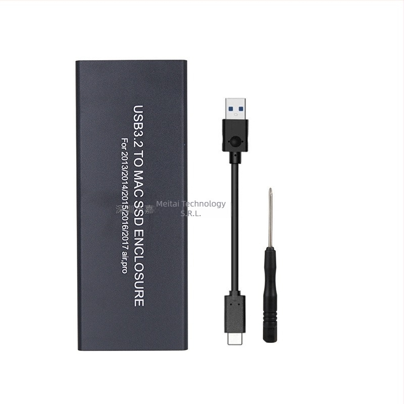Carcasă SSD pentru MacBook Pro/Air 2013–2016, USB 3.2 Type-C, carcasă din aliaj de aluminiu, suportă până la 4TB, Model MCA7116