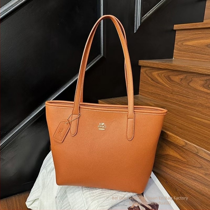 Geantă Tote pentru femei — PU, formă orizontală pătrată, deschidere cu fermoar, căptușeală poliester, buzunare interne: buzunar cu fermoar ascuns, buzunar pentru telefon, buzunar pentru ID