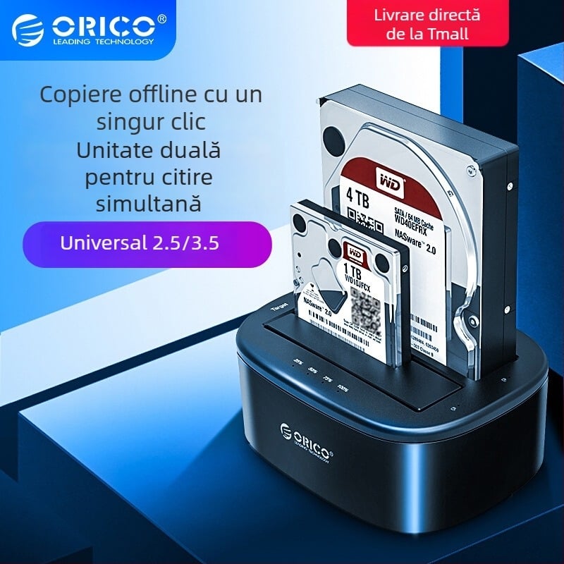 Orico carcasă externă pentru hard disk, portabilă, cu copiere offline și bază multi-disk