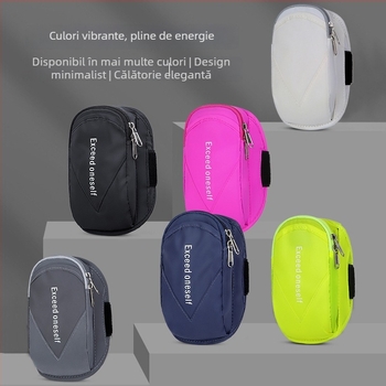 Geantă pentru telefon pentru braț pentru alergare, impermeabilă, universală pentru bărbați și femei, brand Meige Yan, cu logo imprimat