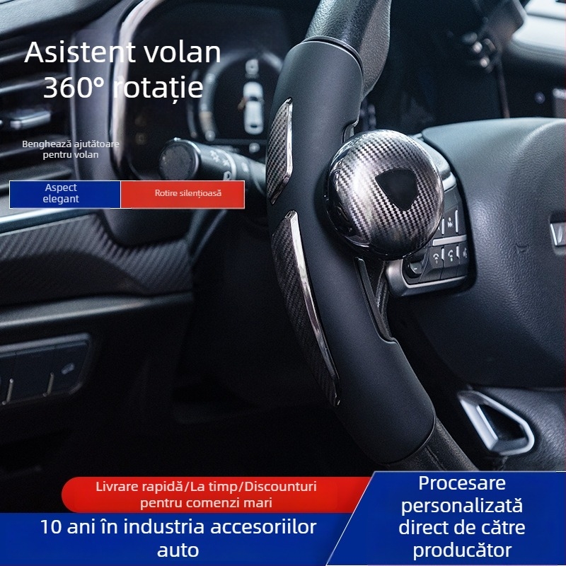 Minge universală pentru sprijinul volanului mașinii - silicon/PC, 150 g, logo personalizabil, instrument de economisire a efortului