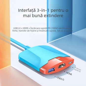 Dock de extindere Type-C cu 3 porturi pentru Nintendo Switch (modelele T-H106/T-H114) cu alimentare externă, transfer de 5.0GB