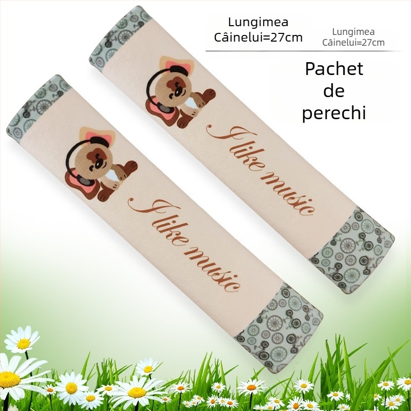 Protector pentru centura de siguranță auto, design cartoon, poliester, 0,2 kg, logo tipărit