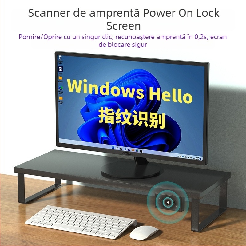 ZW01 USB amprentă Windows Hello – deblocare la pornire și pe ecranul de conectare, pentru calculatoare Windows 10/11