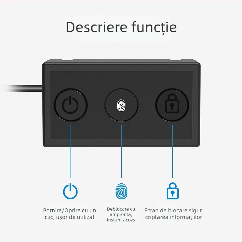 ZW01 USB amprentă Windows Hello – deblocare la pornire și pe ecranul de conectare, pentru calculatoare Windows 10/11