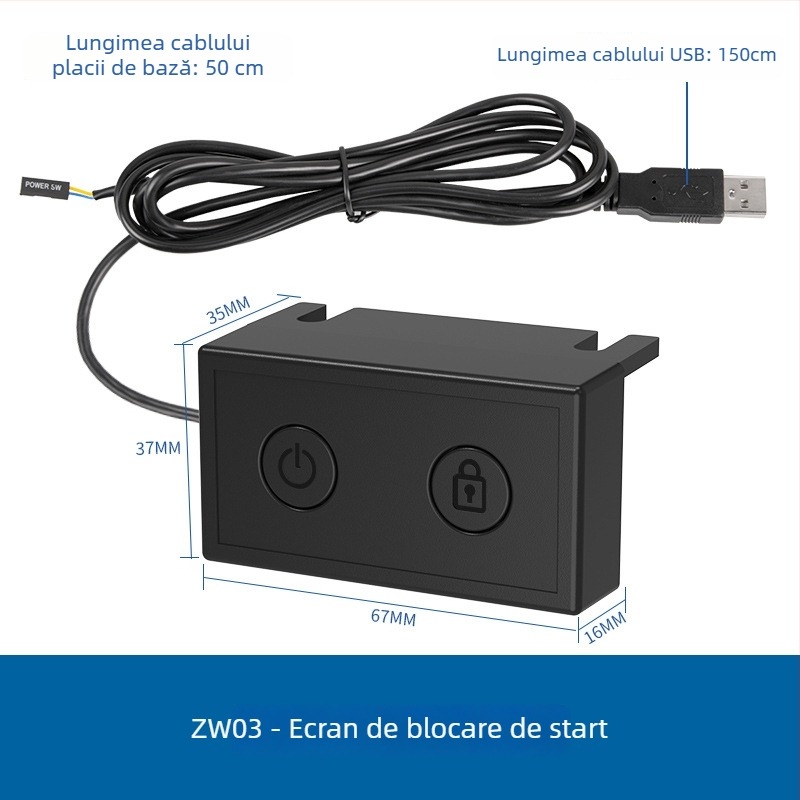 ZW01 USB amprentă Windows Hello – deblocare la pornire și pe ecranul de conectare, pentru calculatoare Windows 10/11