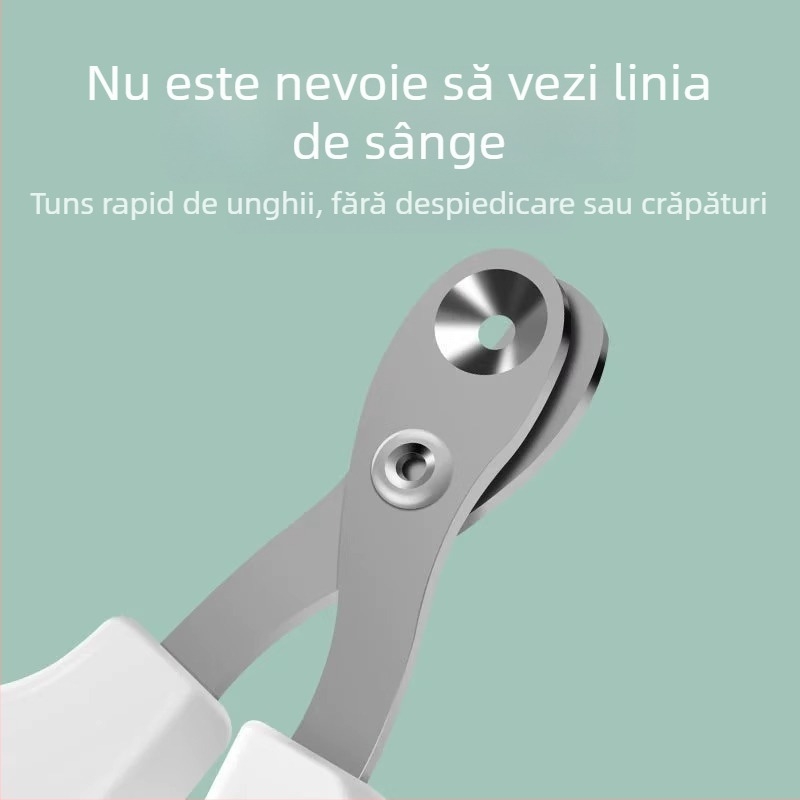 Foarfece pentru unghii de pisică cu gaură circulară, pentru începători, sigure pentru pisicuți