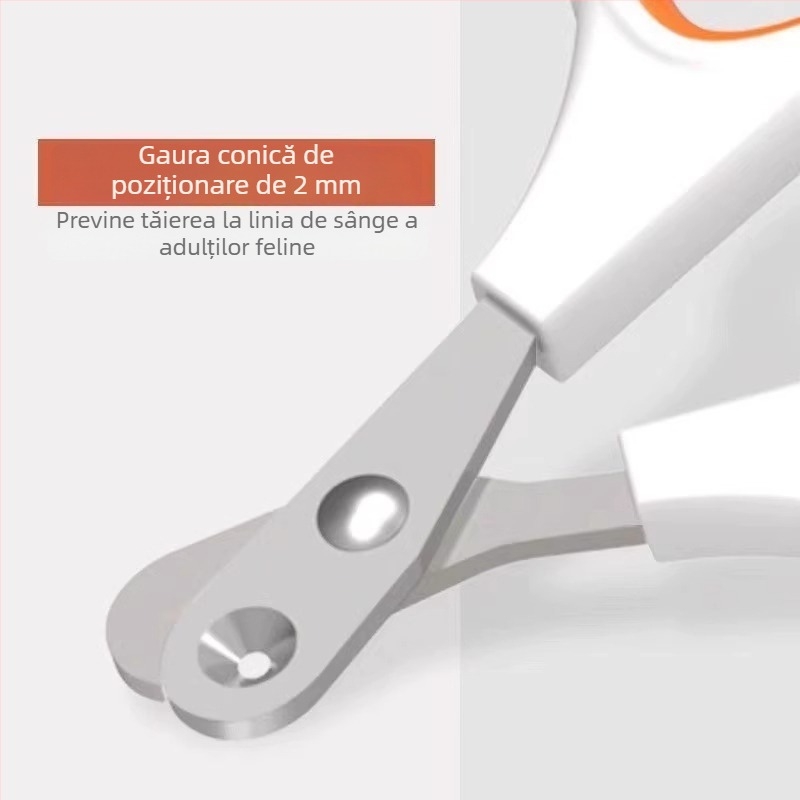 Foarfece pentru unghii de pisică cu gaură circulară, pentru începători, sigure pentru pisicuți