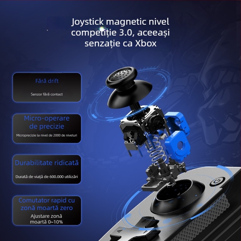 controler de joc Bluetooth cu USB-C, vibrații, buton de comutare a modului, compatibil Switch/PC/Android/iOS