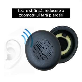 Husă din piele proteică pentru Jabra Evolve2 65 (65MS/65UC) și Evolve2 40 (40UC/40MS) – piele proteică, moale și confortabilă; compatibilă cu Elite 45h și seriile Evolve2 65/40; personalizată după model